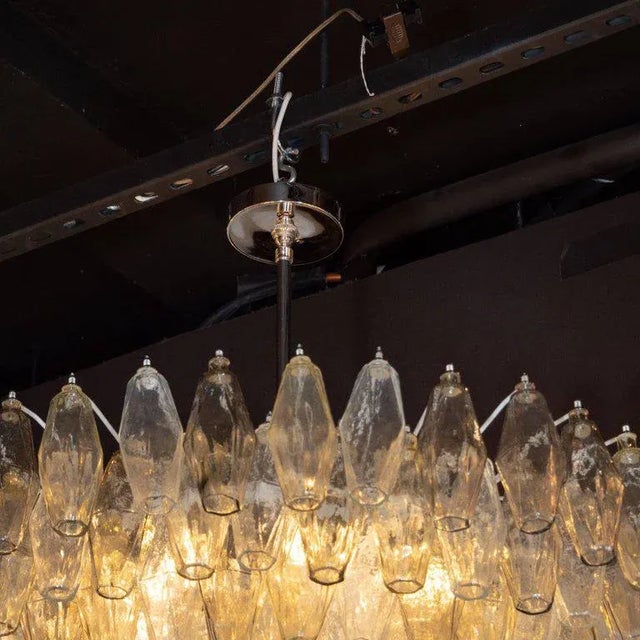 Not Yet Made - Made To Order Modernist Polyhedral Chandelier in Topaz, Citrine & Clear Handblown Murano Glass For Sale - Image 5 of 9