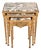 Antique French Gilt Wood Nesting Tables with Marble Tops, 1930, Set of 3 For Sale