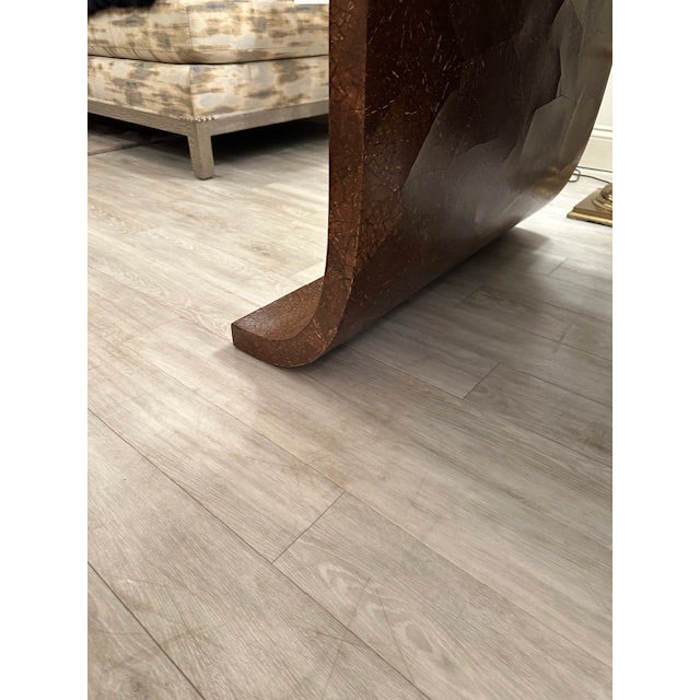 1980s Coconut Shell Waterfall Desk For Sale - Image 9 of 11