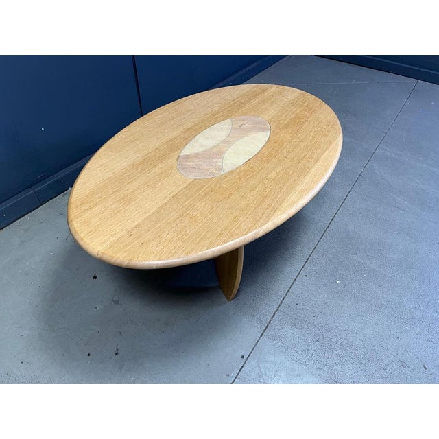 Vintage Oval Beech Coffee Table, 1980s For Sale - Image 9 of 14