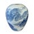Vintage Chinoiserie Egg Shaped Blue and White Vase 16" H For Sale - Image 4 of 10