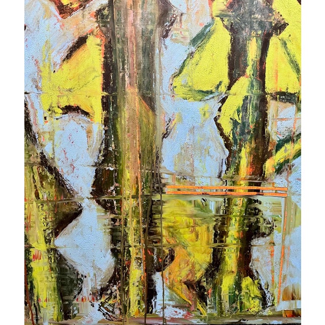 Aaron Fink, Large Modernist Rose Bouquet Oil on Linen Painting Aaron Fink, 2002 For Sale - Image 15 of 15