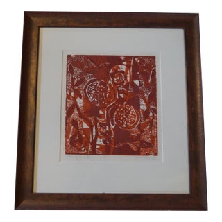 Late 20th Century Signed & Numbered Artist Proof Serigraph- Pomegranates For Sale