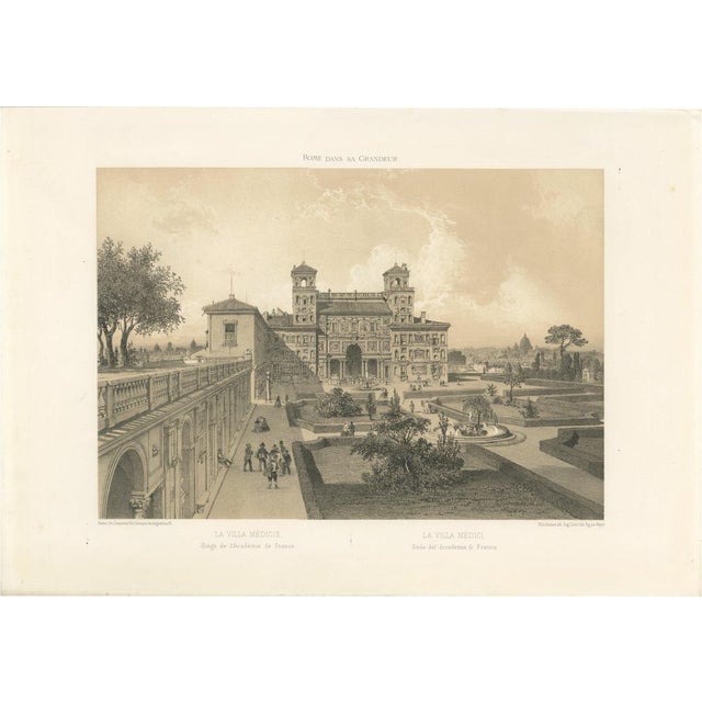 Villa Medici Rome, 1869, Paper For Sale - Image 10 of 10