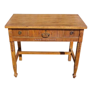 Antique French Louis XVI Style Fruitwood Writing Desk Vanity Console Table