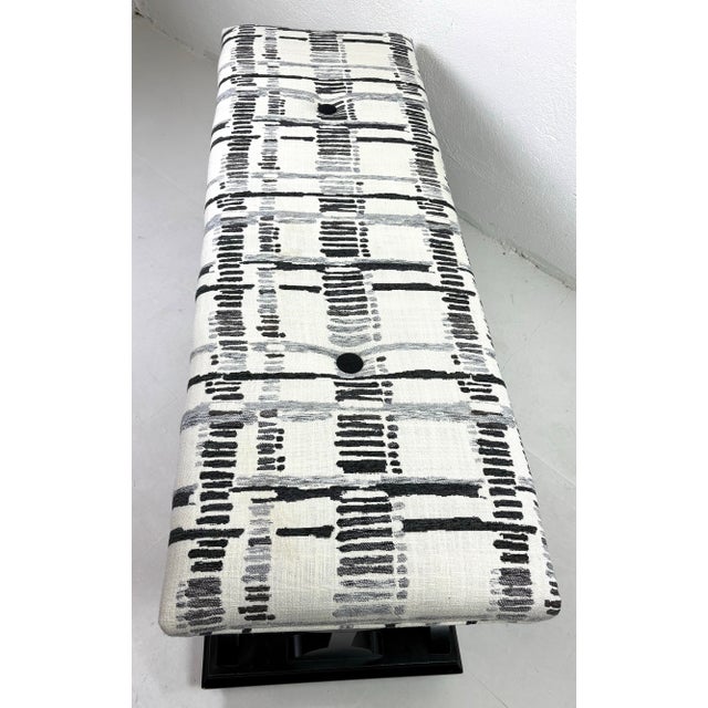 1960s Mid-Century Vintage Empire Inspired Newly Upholstered Bench For Sale - Image 5 of 12