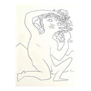 Francoise Gilot Lithograph I Squeeze the Juice 1975