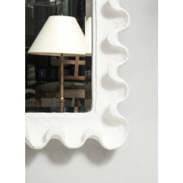 Bespoke Rosetta Undulating Plaster Mirror For Sale In New York - Image 6 of 9