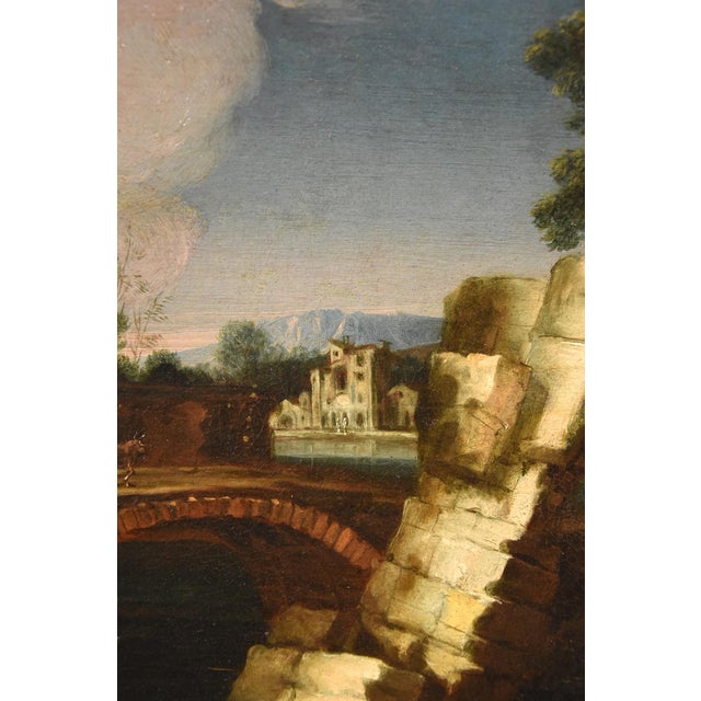 Circle of Paolo Anesi, Landscape, 1740, Oil on Canvas For Sale - Image 7 of 17