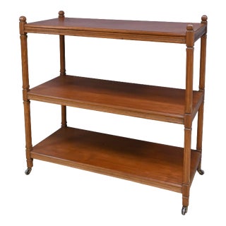 Early 20th Century Serving Trolley on Casters in Light Mahogany For Sale