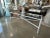 Vintage Faux Bamboo Patio Outdoor Metal Newly Powder-Coated White Coffee Cocktail Table For Sale - Image 9 of 12