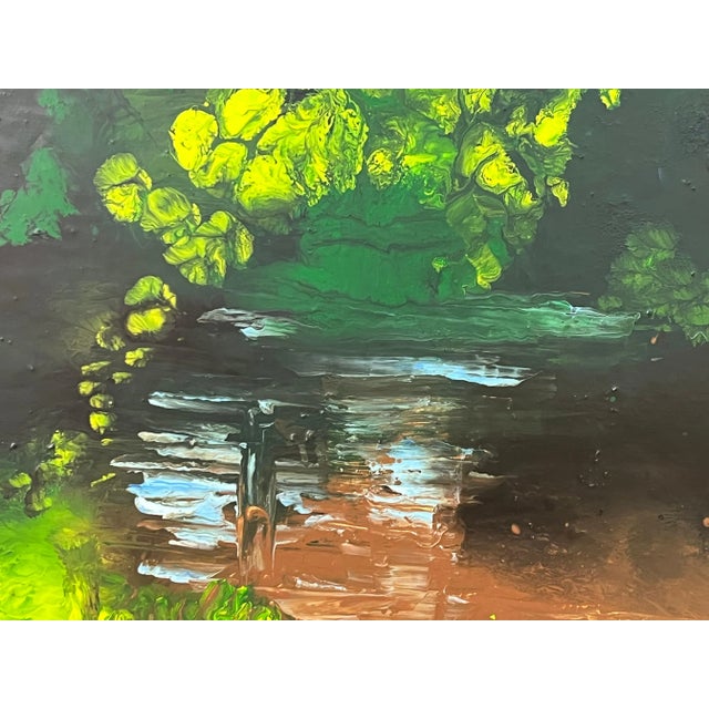 Colin Halliday Impressionistic English River Landscape Original Oil Painting by British Artist, 2008 For Sale - Image 11 of 12