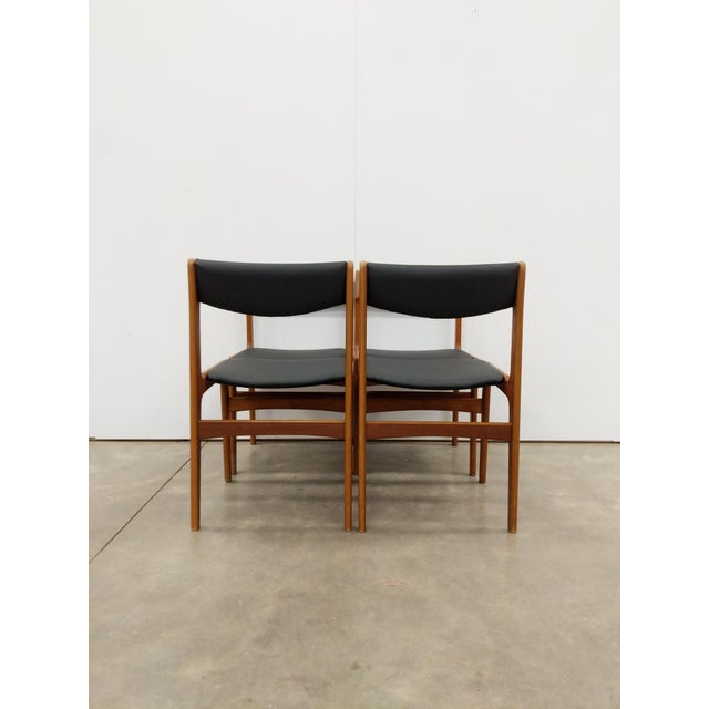 1960s Set of 4 Vintage Danish Modern Dining Chairs Attributed to Erik Buch For Sale - Image 5 of 8