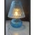 Glass Murano-Style Light-Blue Glass Lamp Featuring “Ballotton” Design For Sale - Image 7 of 9