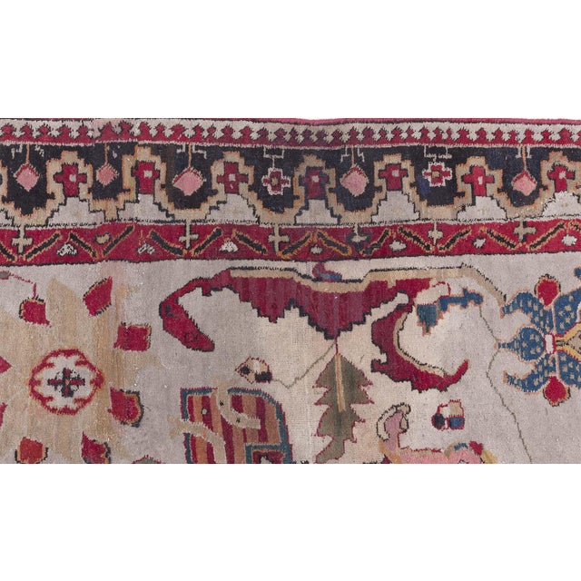 Indian Doris Leslie Blau Antique Agra Beige Runner - c. 1900 (Size Adjusted) (Fragment) For Sale - Image 3 of 10