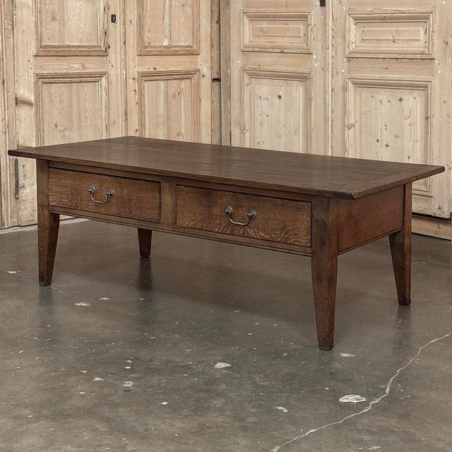 Rustic European 18th Century European Oak Country Coffee Table For Sale - Image 3 of 16