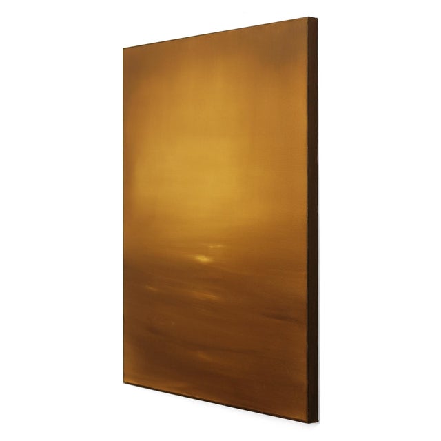 Contemporary Golden Hour - Original Abstract Landscape Oil Painting on Canvas by Mark Acetelli For Sale - Image 3 of 9