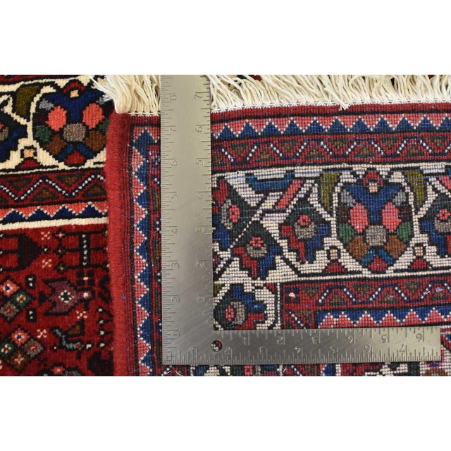 Abadeh Rug 5'2'' X 6'11'' Ivory Wool Vintage Tribal Hand-Knotted Oriental Carpet For Sale - Image 12 of 12