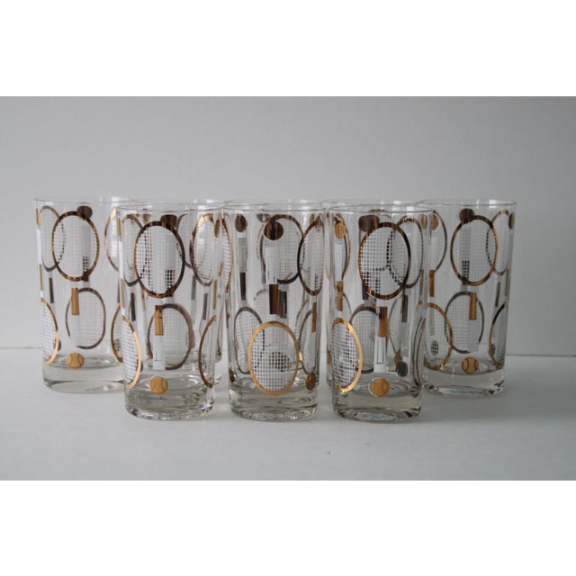 Vintage Tennis Glasses Set of 8 Chairish