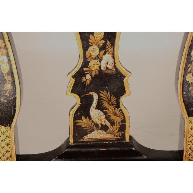 Queen Anne Style Chinoiserie Decorated Side Chair For Sale In Los Angeles - Image 6 of 9