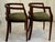 Mid 20th Century Petite Scale Mid-Century Italian Walnut Horseshoe Rail Back Armchairs - A Pair For Sale - Image 5 of 18