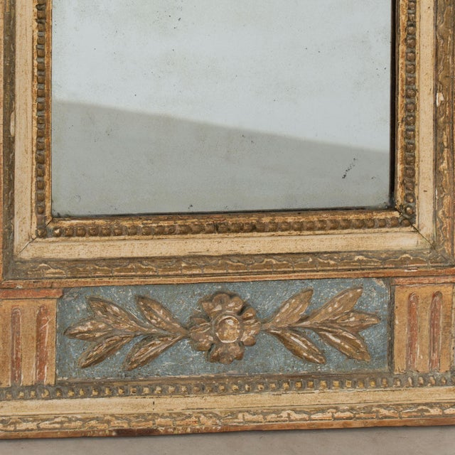 Wood 19th Century Swedish Gold Gilt Trumeau Mirror For Sale - Image 7 of 10