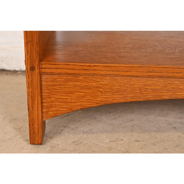 Wood Stickley Mission Oak Arts & Crafts Bookcase For Sale - Image 7 of 10