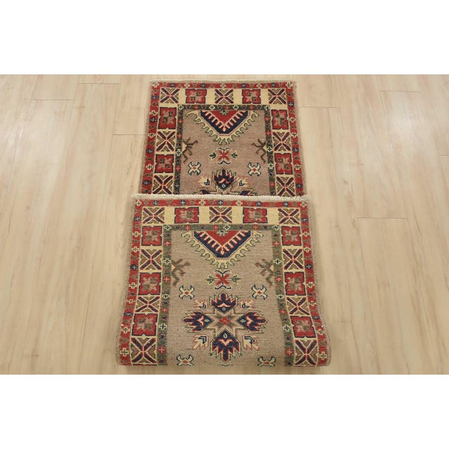 Kazak Runner 2’1” X 5’11” Brown Wool Tribal Hand-Knotted Oriental Rug For Sale - Image 9 of 10