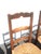 1950s Set of Four Antique French Country Brown Rush Ladderback Chairs For Sale - Image 5 of 18