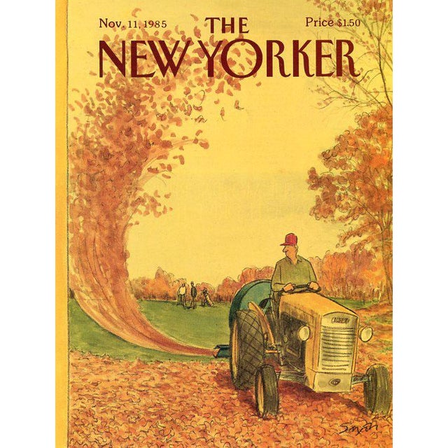 Original vintage New Yorker magazine cover from November 11 featuring a Golfing theme. Based on an illustration by Charles...