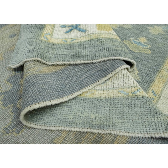 Textile Turkish Oushak Rug 10'9" x 13'7" #18603 For Sale - Image 7 of 8