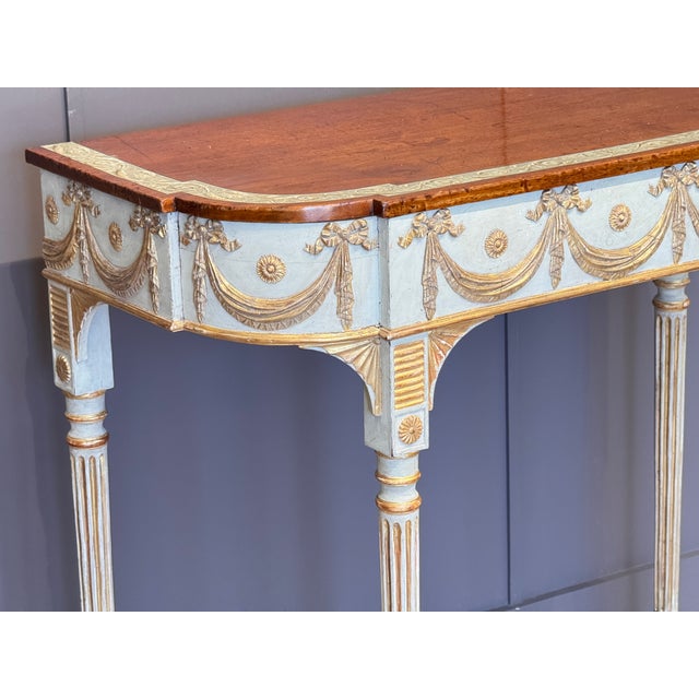 Early 19th Century Neoclassical Italian Painted Mahogany and Parcel Gilt Table For Sale - Image 6 of 13