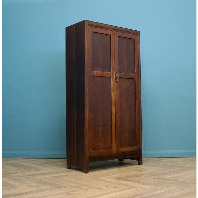Art Deco Oak Compact Wardrobe, 1930s For Sale - Image 4 of 12