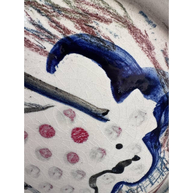 Large Ornamental Platter by Jean-Paul Van Lith, 1990s For Sale - Image 4 of 8