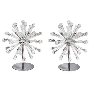 Murano Sputnik Bullicante Table Lamps, 1980s, Set of 2 For Sale
