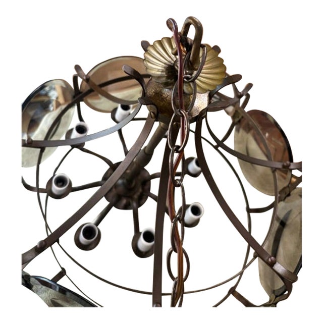 Vintage Mid-Century Modern Multi-Arm Chandelier For Sale