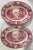 This listing is for a lovely pair of oval vegetable dishes with red transferware decoration depicting a shepherd with...