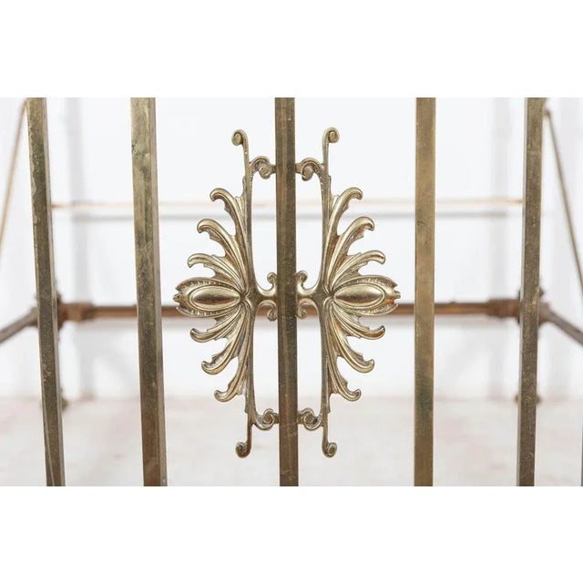 Metal 19th Century English Half Tester Brass Double Bed Frame For Sale - Image 7 of 17