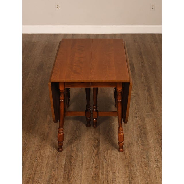 Traditional Maple Expandable Drop Leaf Gateleg Dining Table For Sale - Image 17 of 18