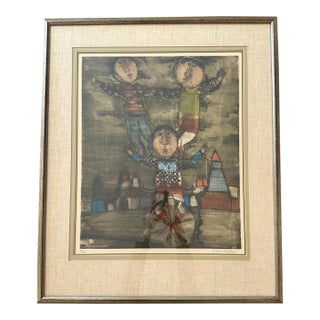 Mid 20th Century Original Framed Graciela Rodo Boulanger Aquatint Print, Signed & Numbered For Sale