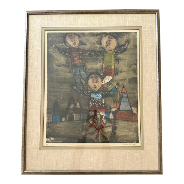 Mid 20th Century Original Framed Graciela Rodo Boulanger Aquatint Print, Signed & Numbered For Sale