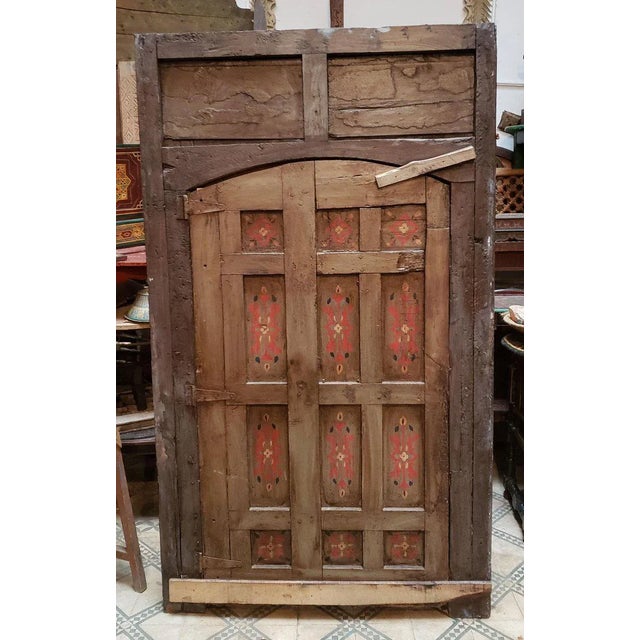 1970s Vintage Multi-Color Moroccan Wooden Door For Sale In Orlando - Image 6 of 8