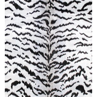 The House of Scalamandré Tigre Fabric, Off-White & Black For Sale