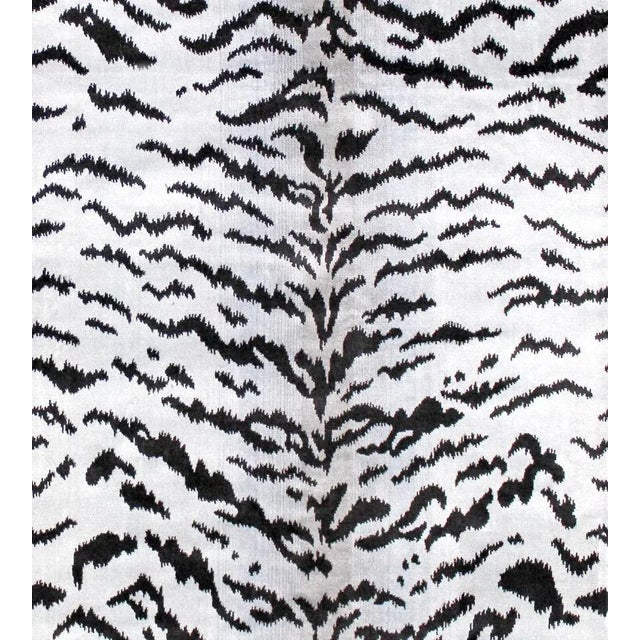 The House of Scalamandré Tigre Fabric, Off-White & Black For Sale