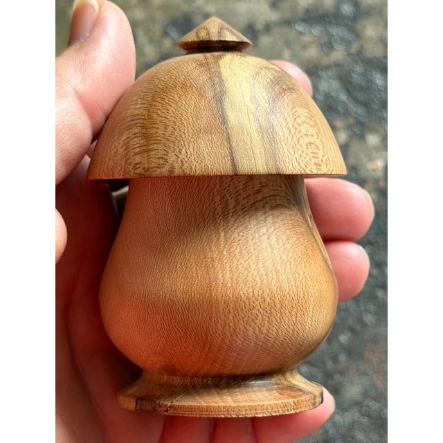 Antique Vintage Turned Wood Artisan Boxes, Handcrafted, Rustic Charm, Japan For Sale - Image 4 of 16