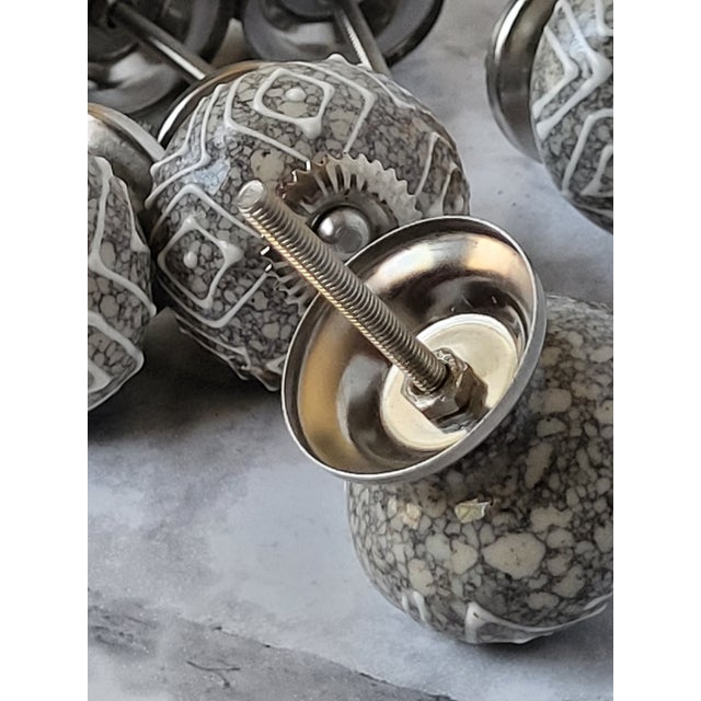 1980s Art Pottery Ceramic Drawer Pulls For Sale - Image 4 of 9