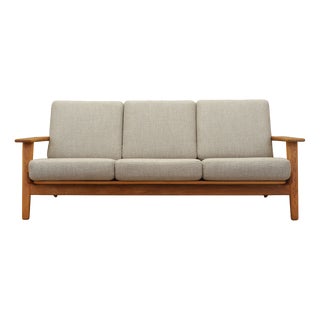 Danish Oak Sofa by Hans J. Wegner for Getama, 1960s For Sale