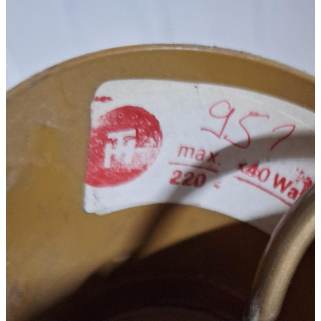 Metal Vintage Ceiling Lamp with Tinted Relief Glass Shade from Th-Leuchten, 1970s For Sale - Image 7 of 8