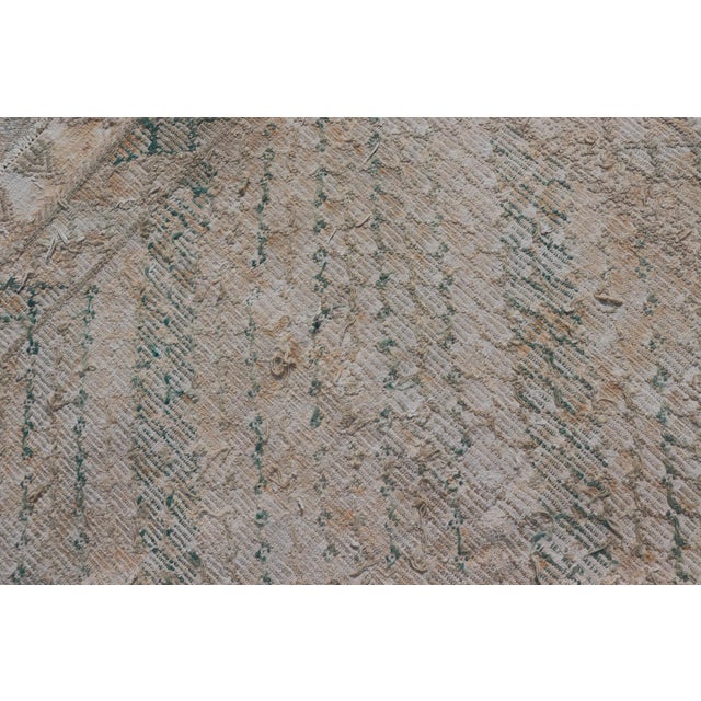 Embroidered Vintage Hand Woven Turkish Kilim With Geometric Diamond Design For Sale - Image 12 of 12