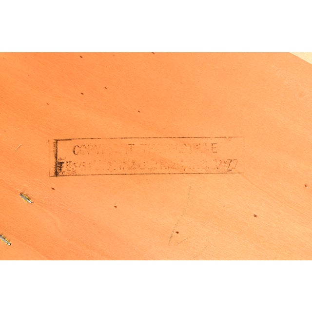 Thomasville Mid-Century Hollywood Regency Chinoiserie Pecan Wood Extension Dining Table, Newly Refinished For Sale - Image 12 of 13